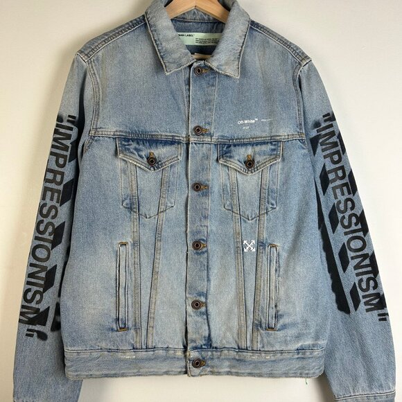 Off-White - S/S 19 - Impressionism Slim Denim Jacket - Picture 3 of 7